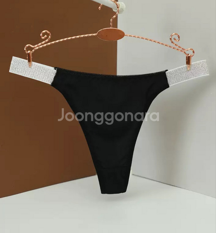 골반위로입는)반짝이 밴드식 티팬티 검정, 레드, 흰색--2