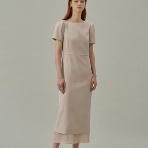 라메레이See-through Boat Neck Dres