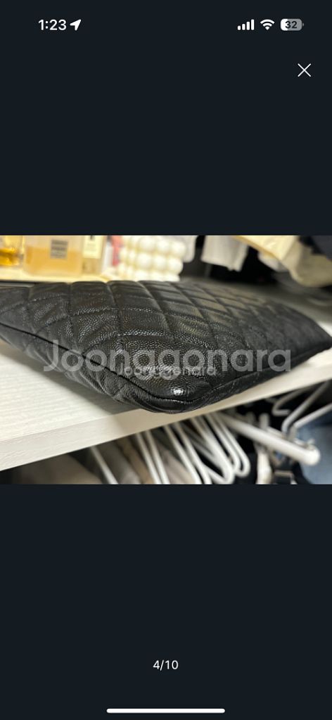 샤넬 뉴미듐 클러치 샴페인골드--3