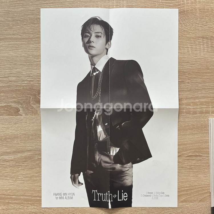 황민현 비매 친필 싸인, 미공개 포토카드--3
