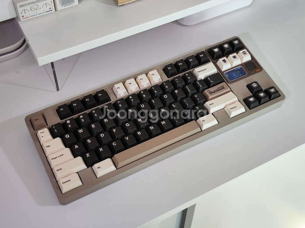 qk80mk2 커스텀 키보드 밀크티--1