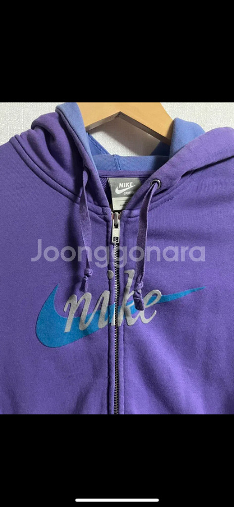 나이키 크롭 후드집업 후드티 80 보라--2