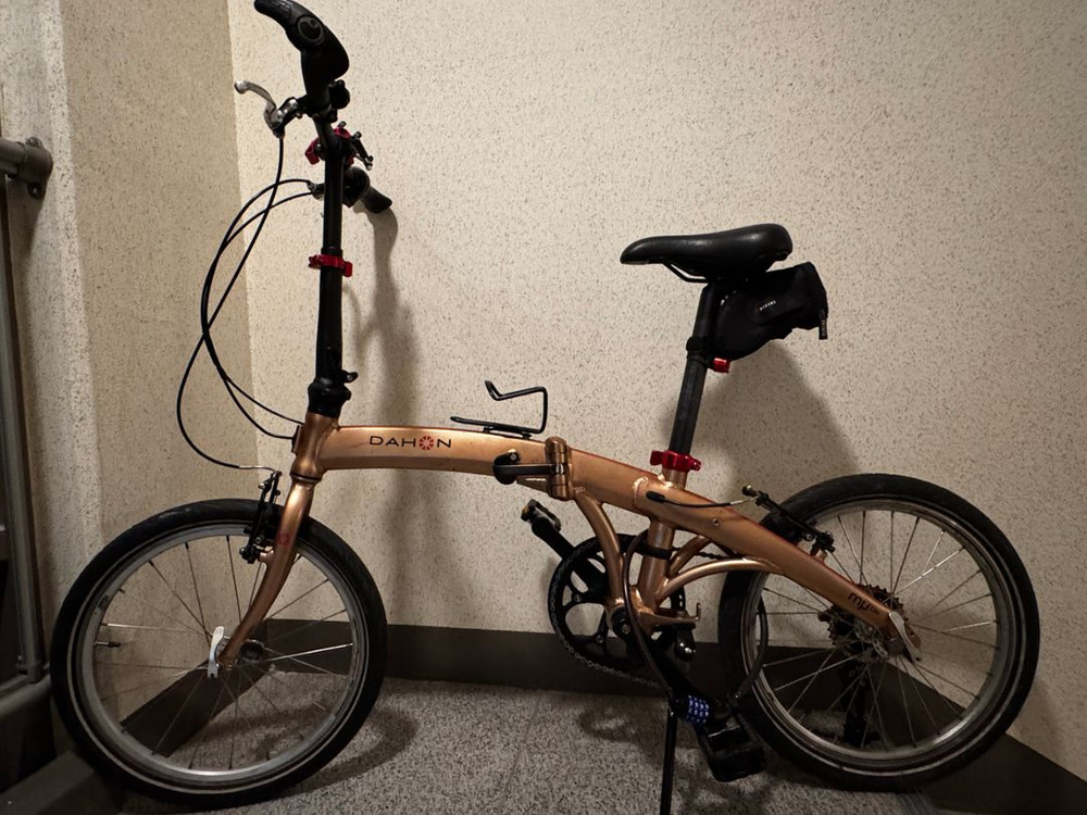 8단 알루미늄 접이식 미니벨로 다혼 뮤 D8 자전거 이미지