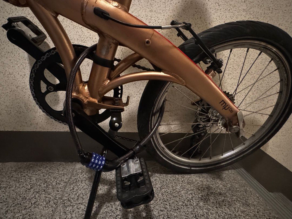 8단 알루미늄 접이식 미니벨로 다혼 뮤 D8 자전거 이미지