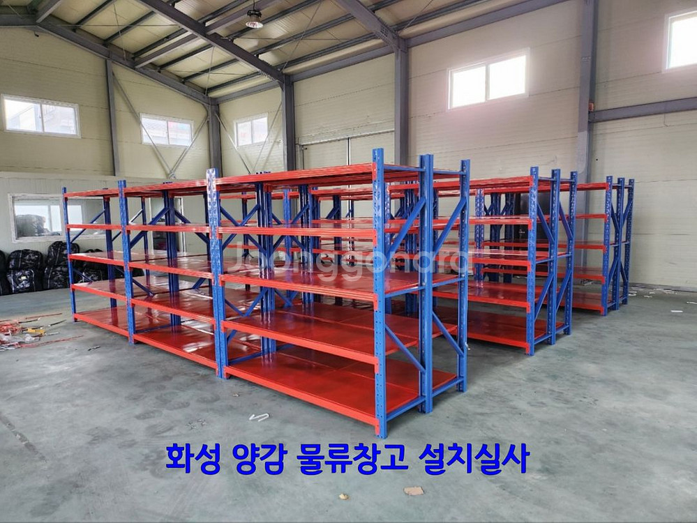 대형 물류창고 정리 무볼트 조립식 철제선반--5