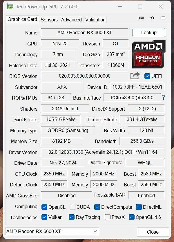 RX6600XT 팝니다--6