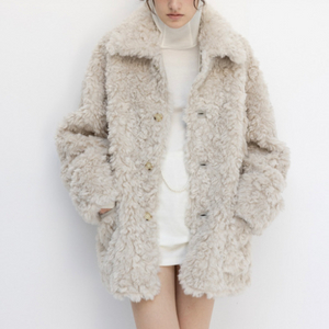 모노하 Reversible fluffy coat 플러피