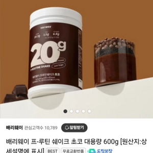 배리웨이 프루틴 쉐이크 대용량 초코 600g