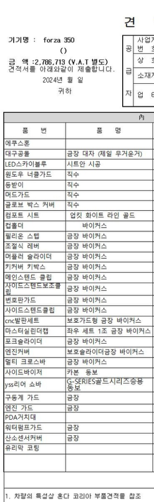 포르자350 24년식 신차급! 튜닝다수 팝니다--8