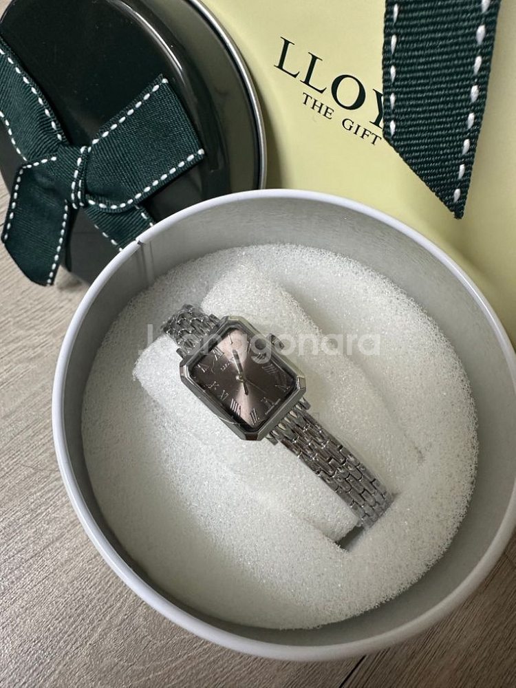 로이드 클래식 다크실버 시계 (박스,쇼핑백--5