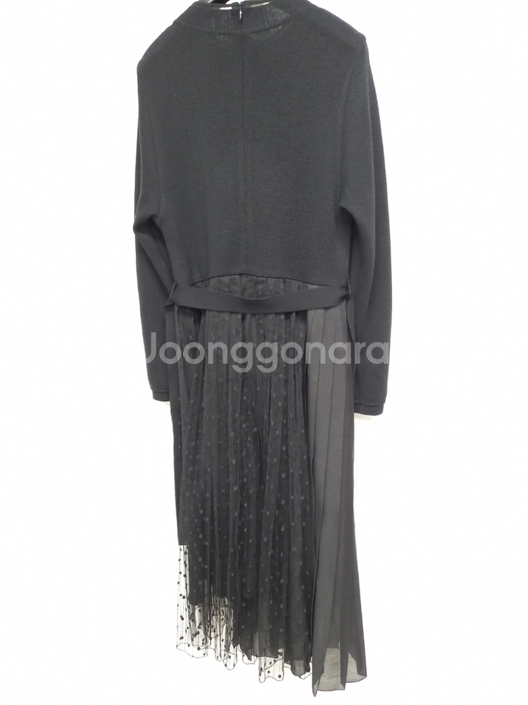 SJSJ 춘추동 니트 플리츠레이스 맥시 롱 원피스 44--2