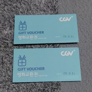 CGV 지류 티켓 2장