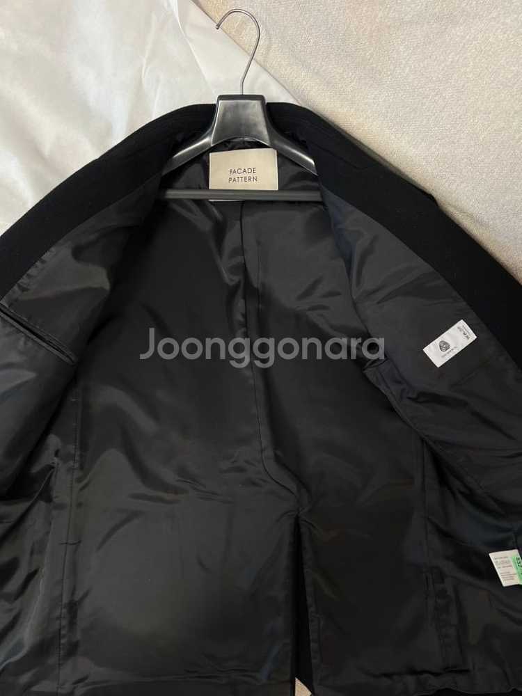 파사드패턴 캐시미어 블레이저 코트 블랙--8