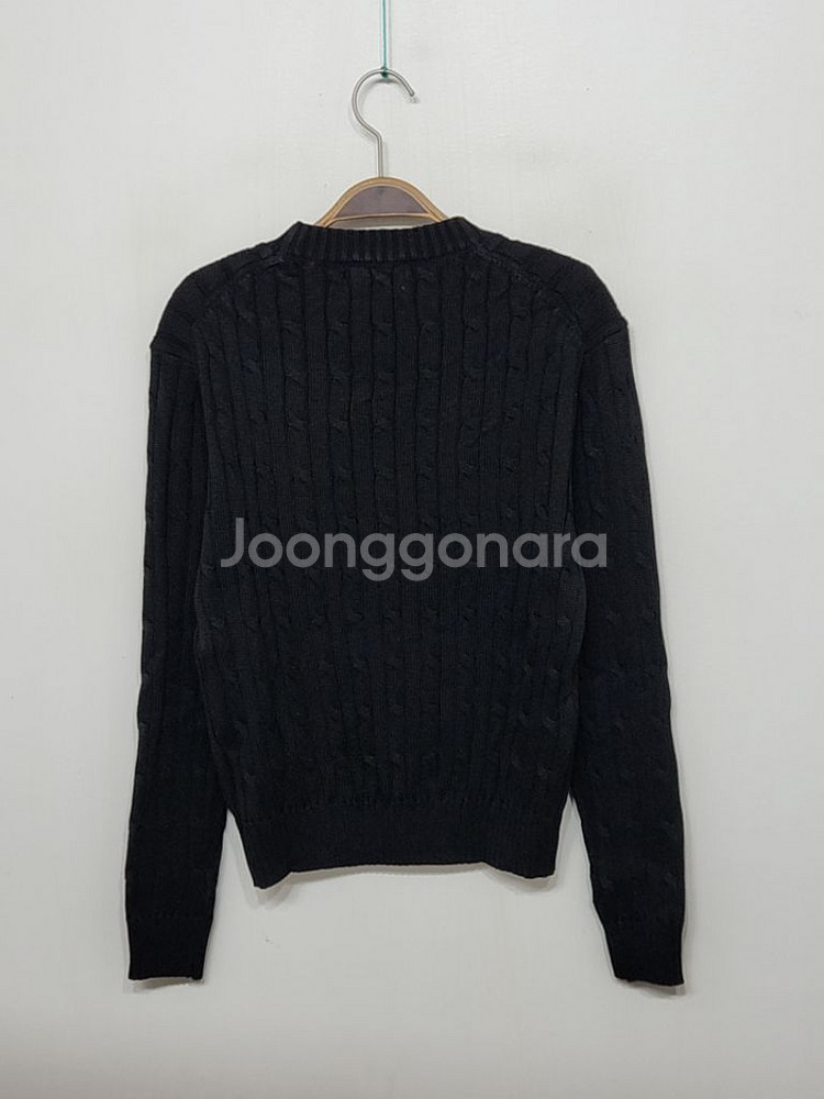 (L) 랄프로렌 폴로 꽈배기 니트 블랙 케이블 스웨터--5