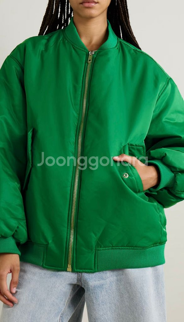 (새상품)더프랭키샵 그린 봄버 자켓 패딩 XS/S사이--1