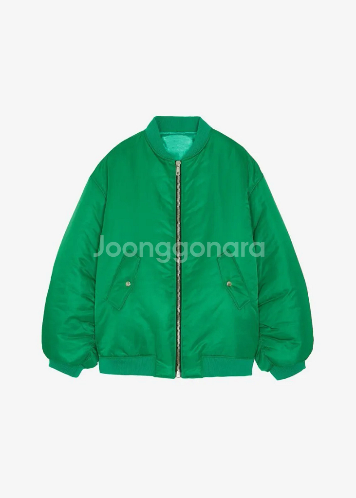 (새상품)더프랭키샵 그린 봄버 자켓 패딩 XS/S사이--7