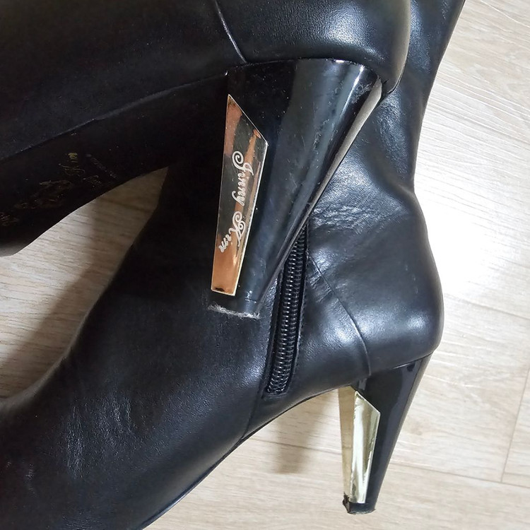 여성 가죽 롱부츠 240--4