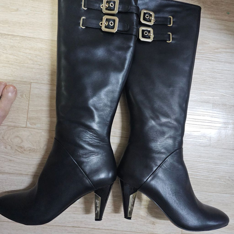 여성 가죽 롱부츠 240--9