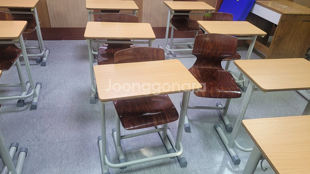 학원용책상 1인용책상 하이팩의자 책걸상 학원책상--1