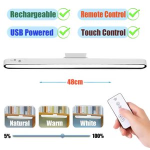 USB 충전식 LED 독서등, 책상 램프, 걸이식 마그