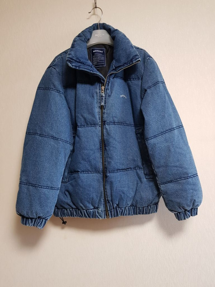 위캔더스 데님중청 패디드 박서진 덕다운패딩 (마지막가격 이미지