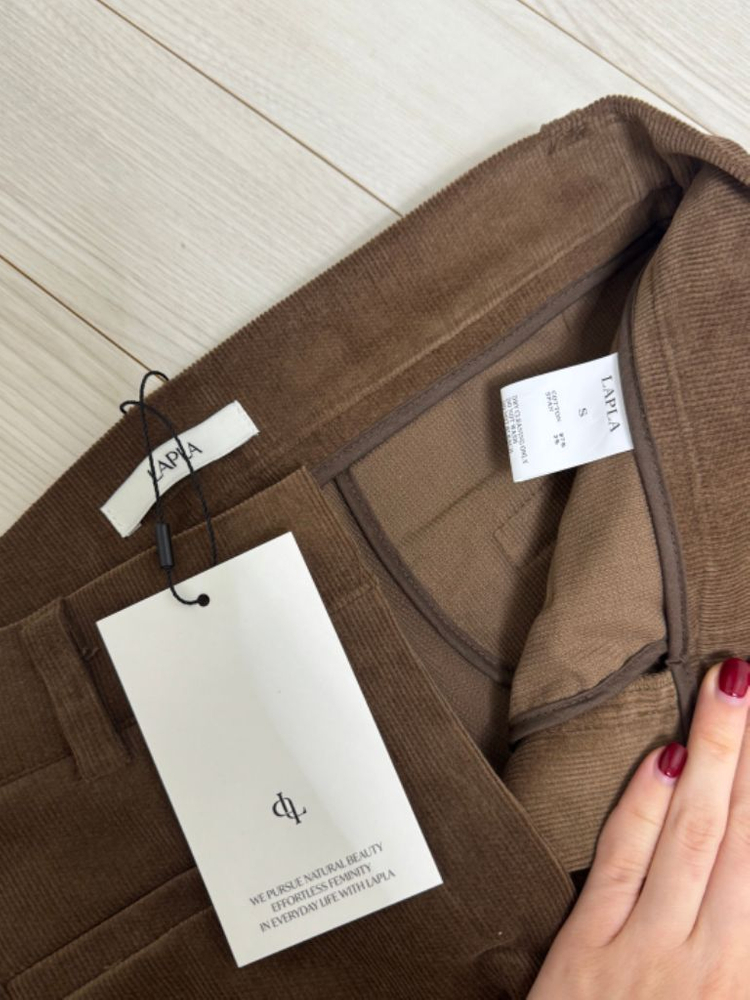 라플라 마시멜로 코듀로이팬츠 마호가니/화이트 s--1