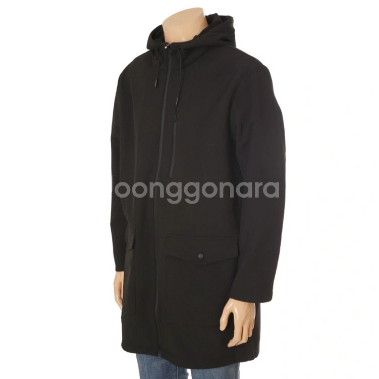 뱅뱅 후드 기모 사파리 롱점퍼 95 남녀공용--1