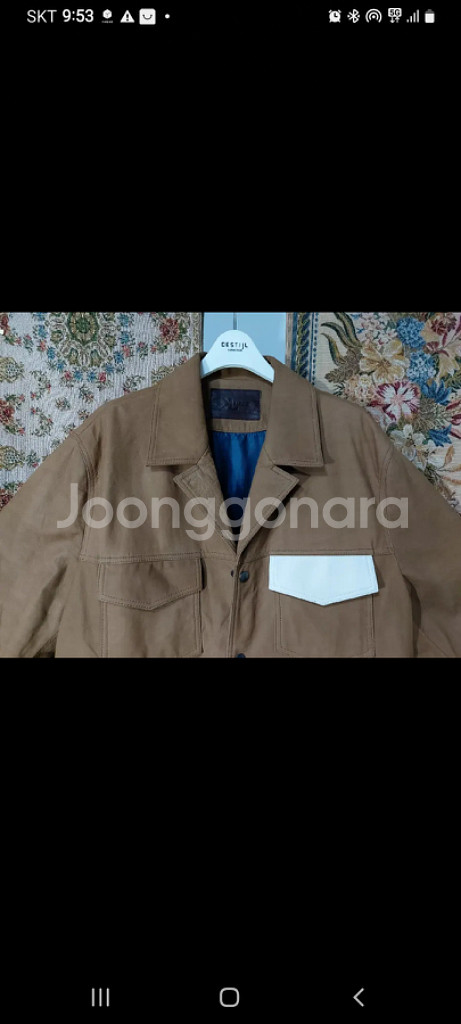 M koleat 워크웨어 아메카지 가죽 자켓--3