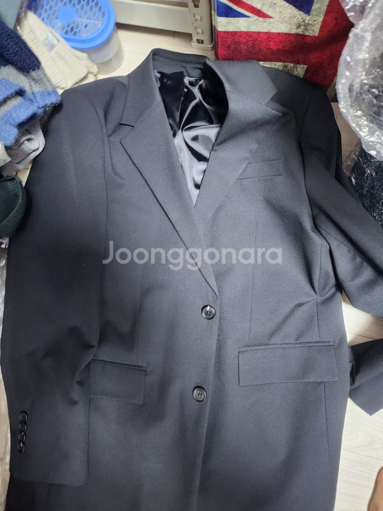 무신사 정품 블랙 와이드 셋업 상의 105사이즈,하의--1