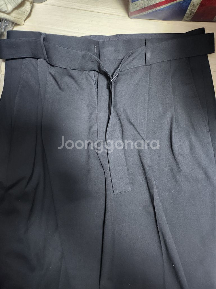 무신사 정품 블랙 와이드 셋업 상의 105사이즈,하의--6