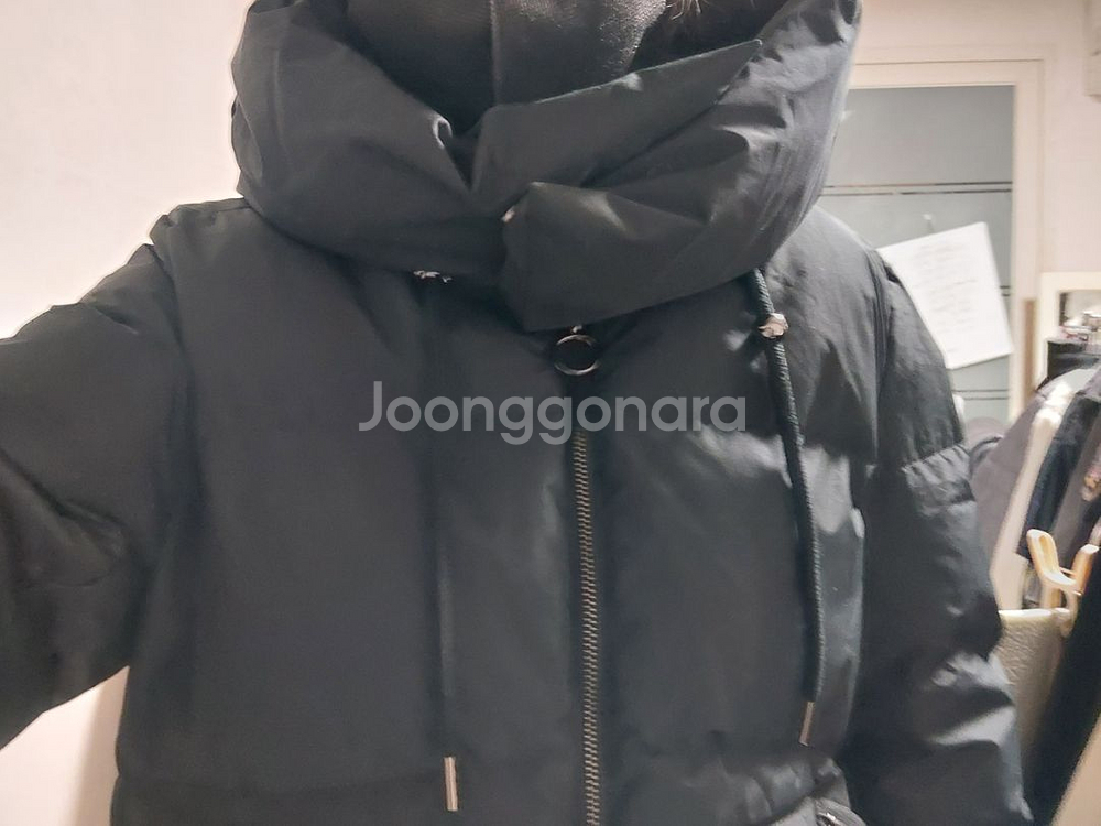 나인식스 블랙 숏패딩--3