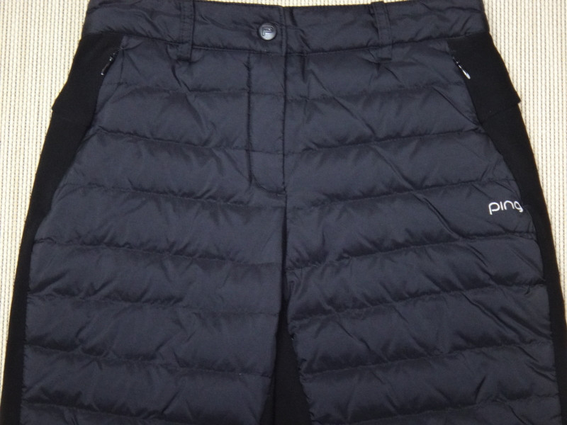 (64-89) 핑 여성 구스다운 패치 기모 패딩팬츠 이미지