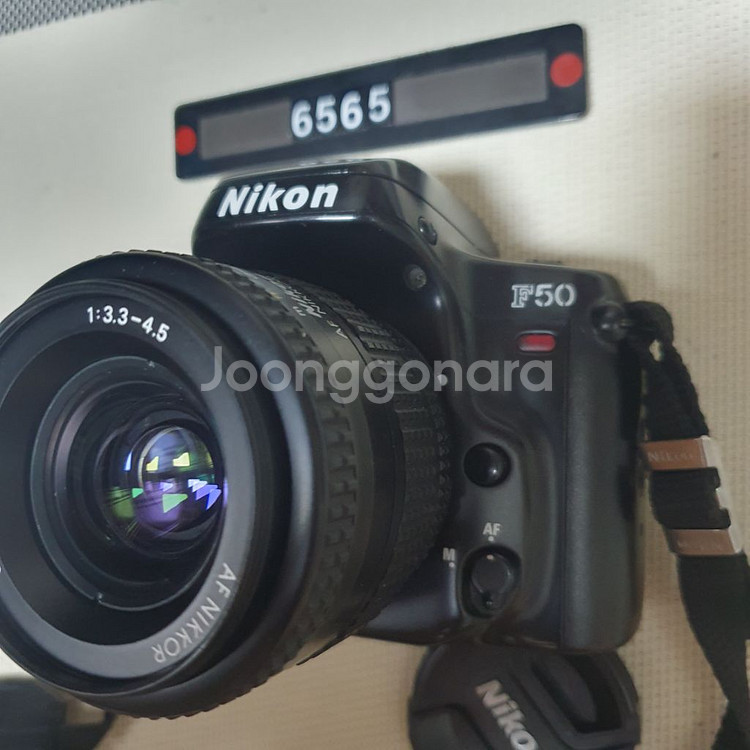 니콘 F 50 필름카메라 35-70 줌렌즈--1