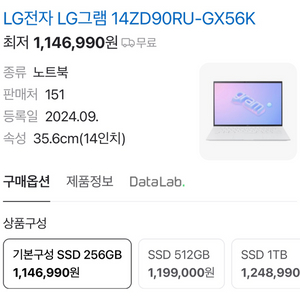 LG 그램 (GRAM) 14인치 (미개봉)