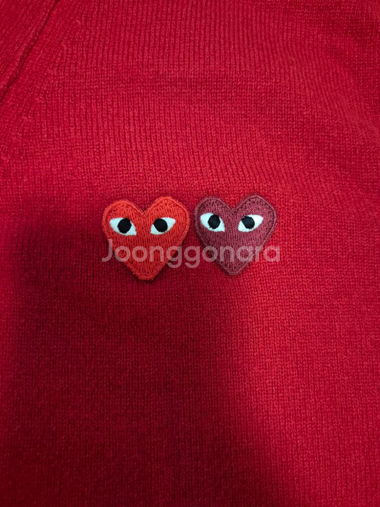 꼼데가르송 더블와벤 레드 가디건 M--2