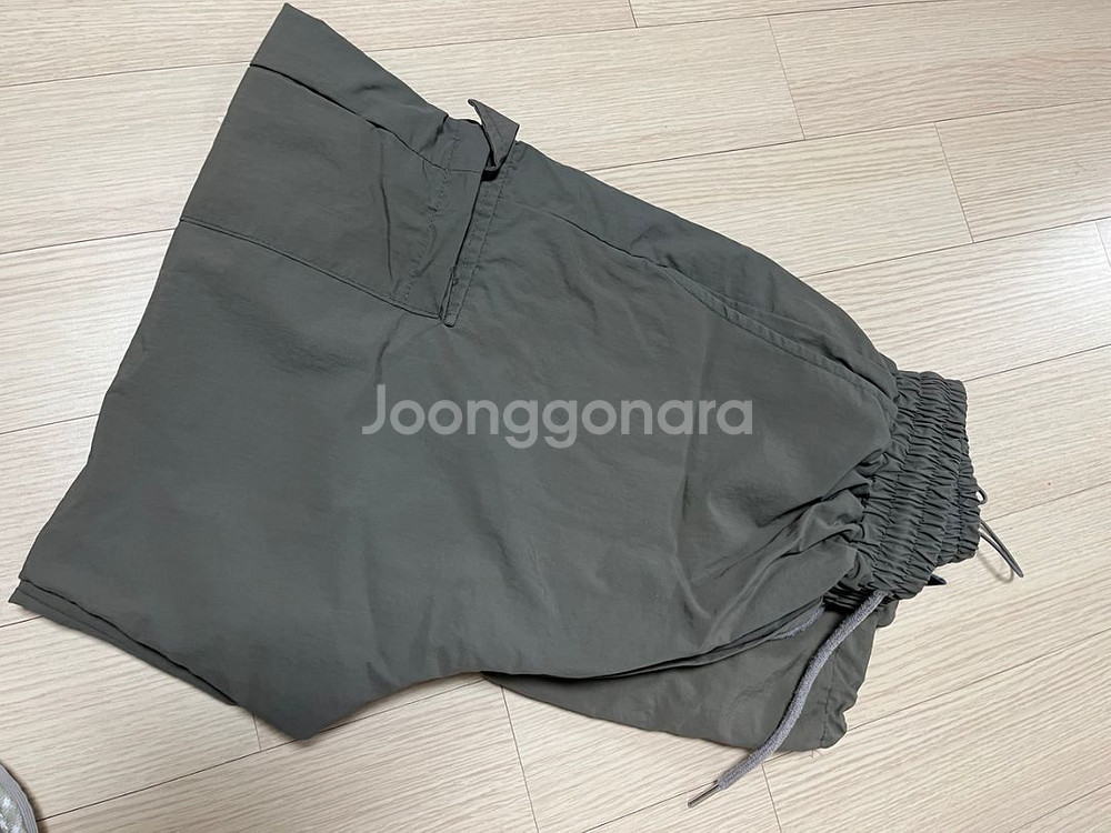 어커버 타슬란 카고 와이드 밴딩팬츠--6