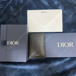 디올지갑 (정품) 버티컬 2단 카드 지갑 블랙 Dior