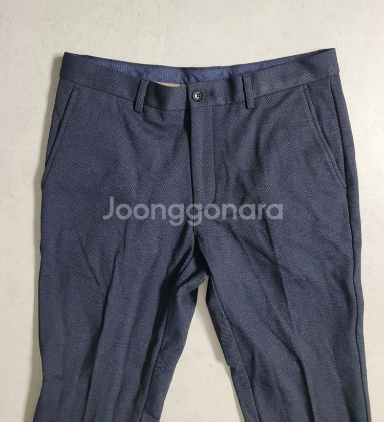 남성 울젠 슬림핏 기모 슬랙스 (새상품급.사방스판32)--1