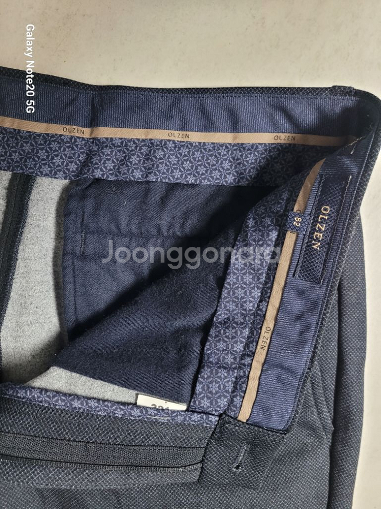 남성 울젠 슬림핏 기모 슬랙스 (새상품급.사방스판32)--3