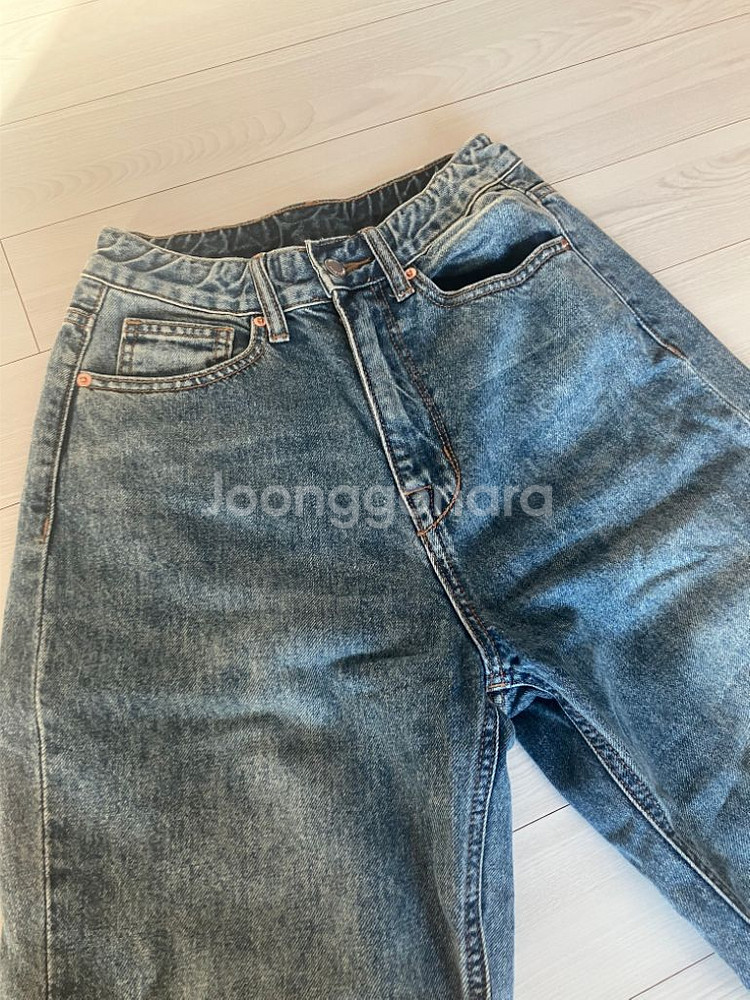 스파오 데일리지 롱 와이드 진 데님 팬츠 인디고 64--1