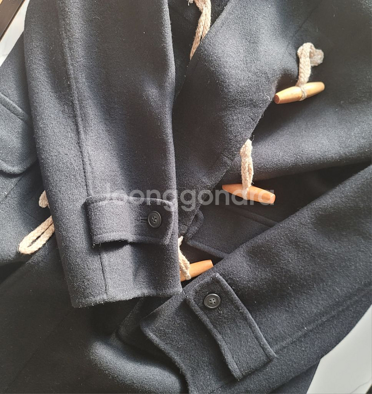 일제 모70% 떡볶이 코트 자켓 블랙네이비--3