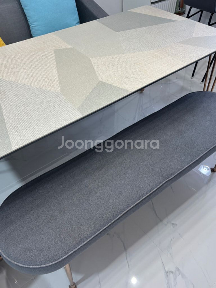 세라믹 식탁(6인용, 1.8m) + 다이닝 쇼파--2