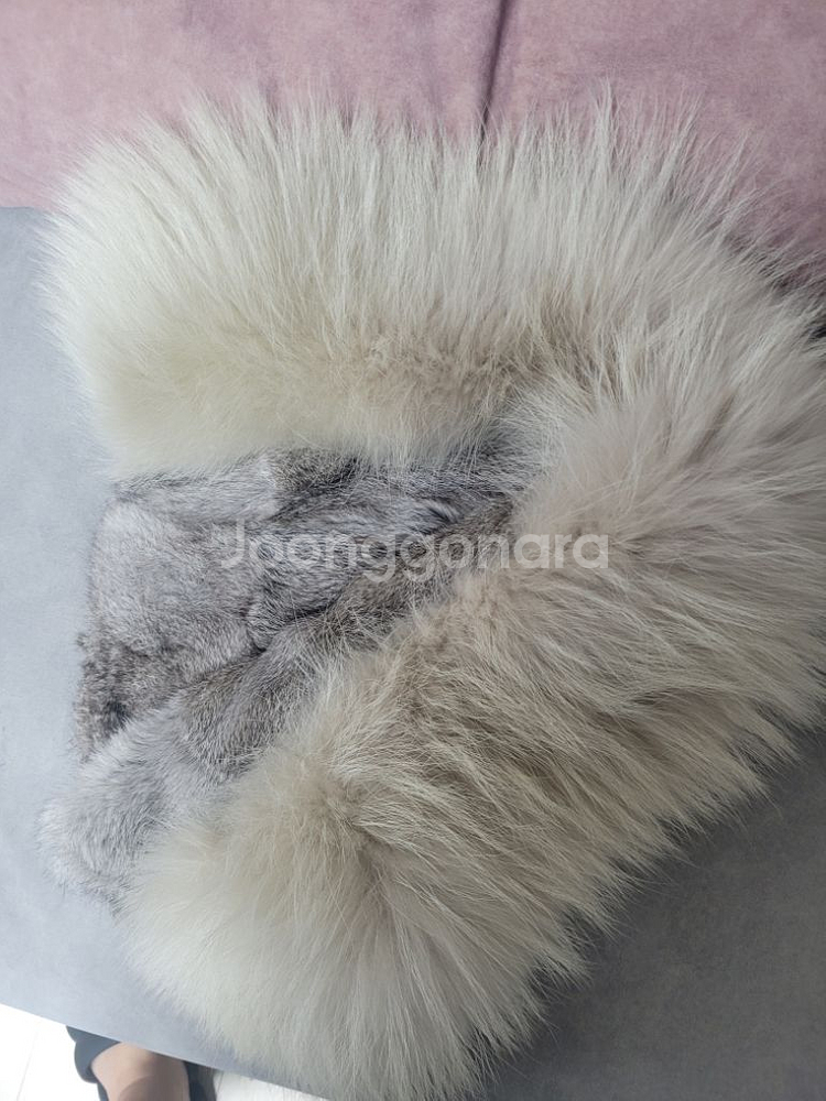 지컷 양면 퍼 베스트 66사이즈--7