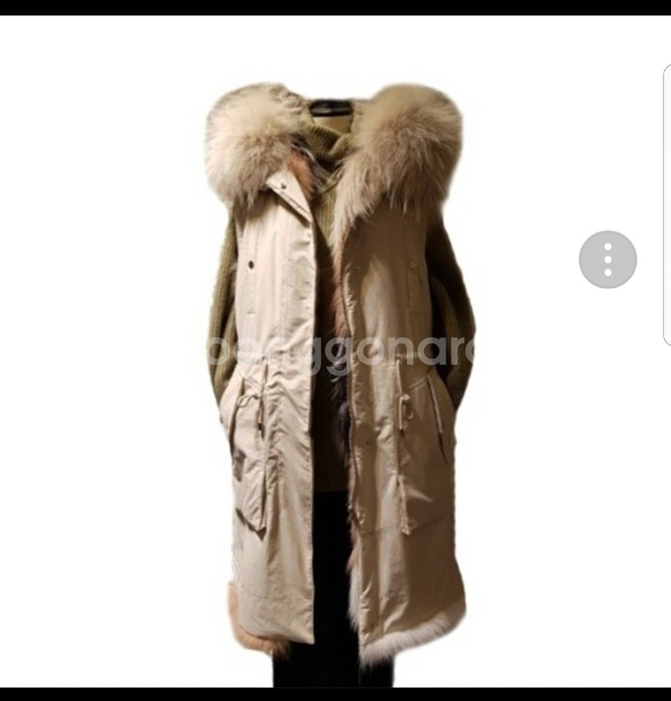 지컷 양면 퍼 베스트 66사이즈--9