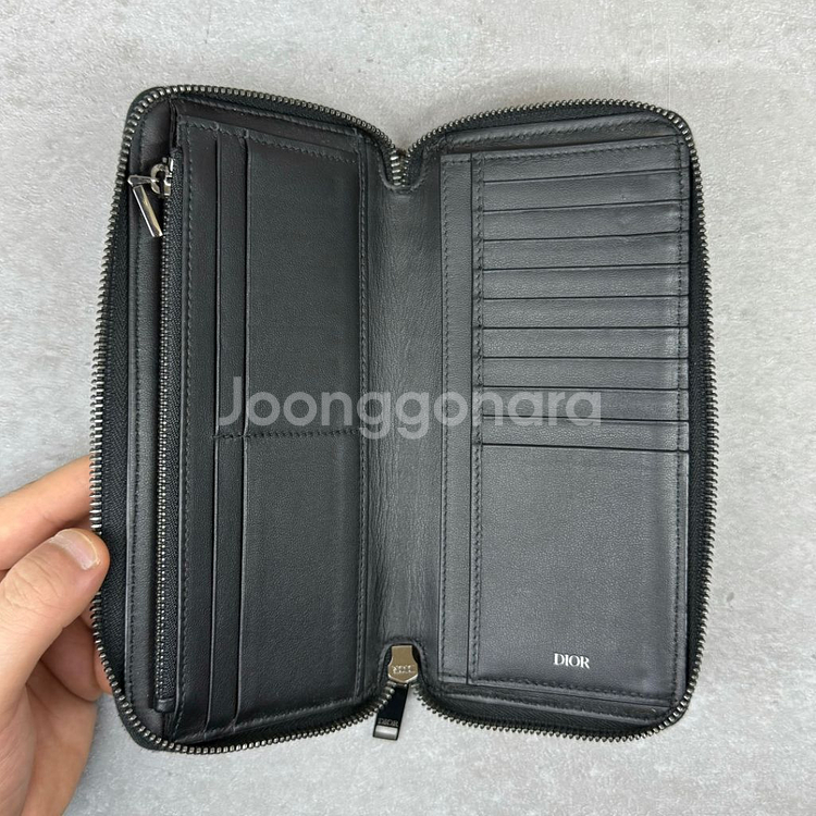 [풀구성]디올 오블리크 지퍼돌이 버티컬 장지갑--2
