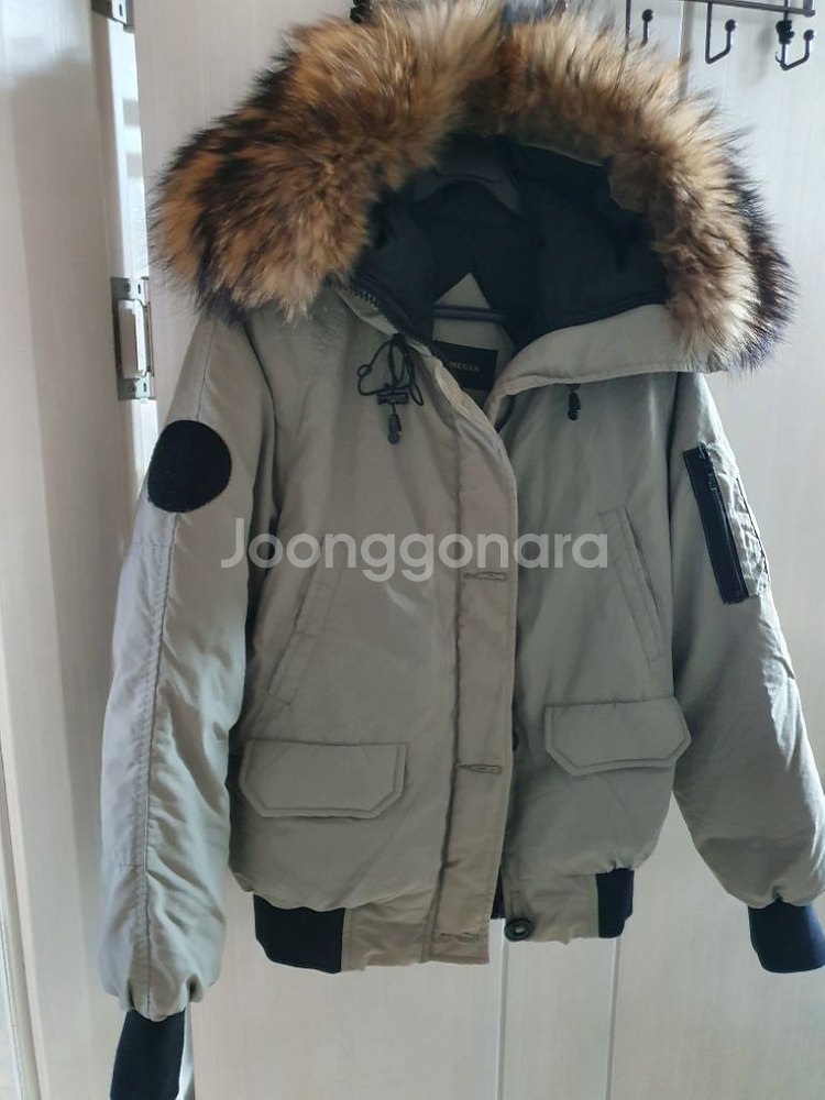 매긴 라쿤털 덕다운 숏패딩 55 오리털 항공점퍼 자켓--2