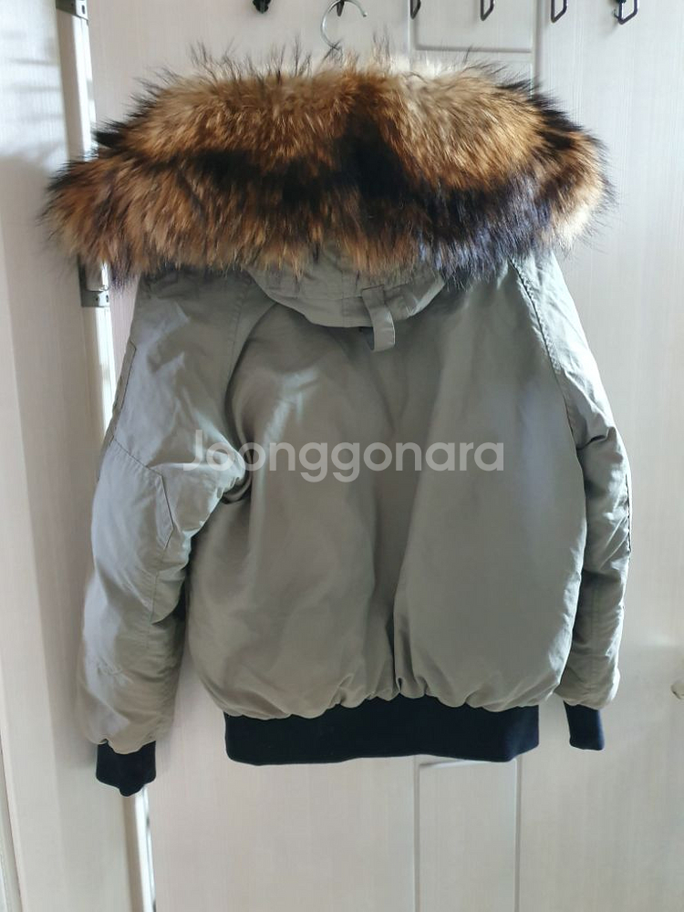 매긴 라쿤털 덕다운 숏패딩 55 오리털 항공점퍼 자켓--8