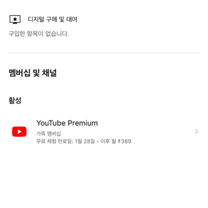 유튜브 프리미엄 인도 1년 2.4만원