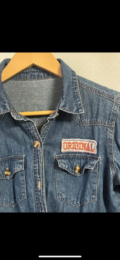 빈티지 청남방 셔츠 진청 S 이미지