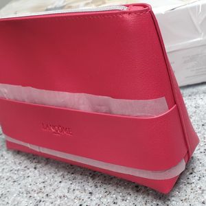 랑콤 핑크 레더 볼륨 파우치 M 새상품